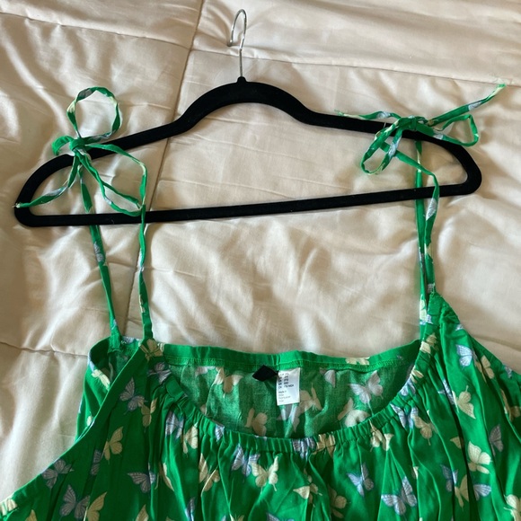 H&M Butterfly Patterned Plus Size Slip Mini Dress - Picture 4 of 5